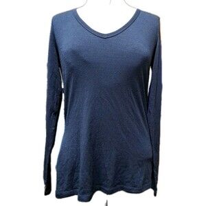 Woolx Black Teeshirt Top Stretch Merino Wool Long Sleeve Pullover